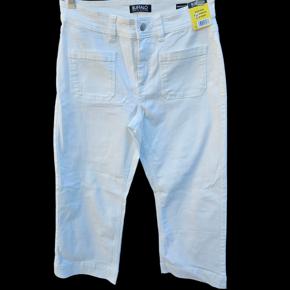 Buffalo David Bitton Crisp White Capri Pants Size 6/28